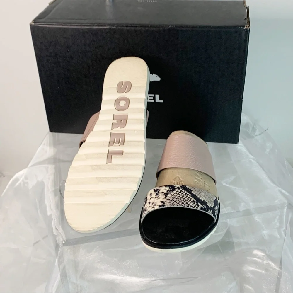 Sorel Women’s Ella ll Slide Sandals Mauve Vapor - Picture 3 of 6